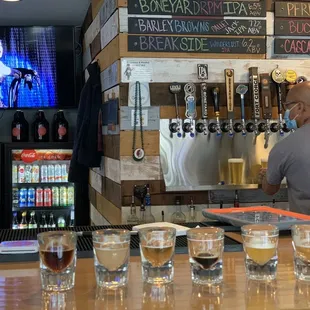 Flight of  to taste before ordering