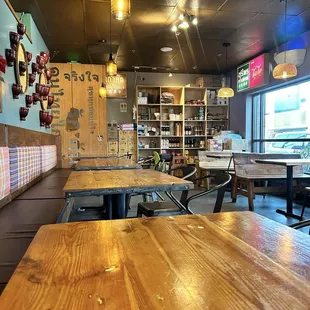 View from my table. Spices and seasonings