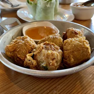 Hoy Joh (Pork, Shrimp, Crab, and Water Chestnut in Bean Curd Skin) - Khao San