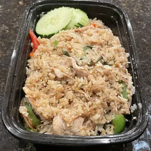 Khao pad gra pao pork fried rice level 1