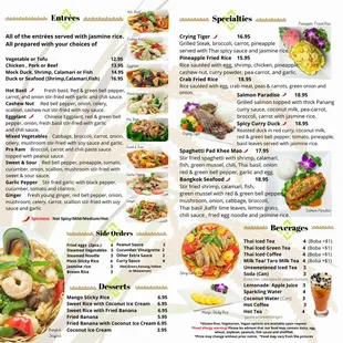 the menu