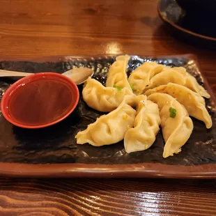 Steamed Chicken Gyoza.