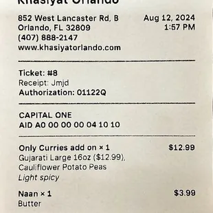 Receipt