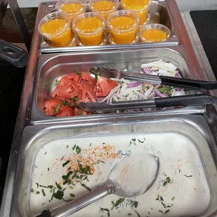 a variety of food items