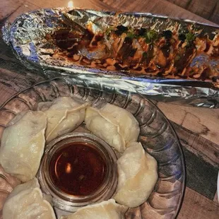 lion king roll &amp; mongolian dumplings