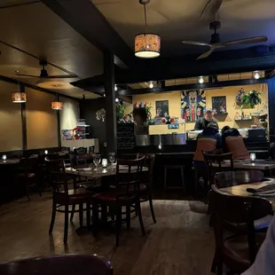 Couple at the bar, it could seat 5-6 ppl