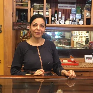 Anju Kataria. the owner. Very friendly and helpful. She travels regularly to India...for the beautiful items in her store.