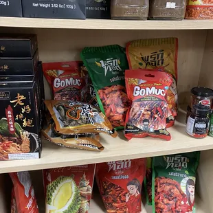 a variety of snacks