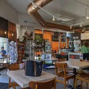 the interior of a coffee shop