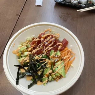 tuna poke ($15)