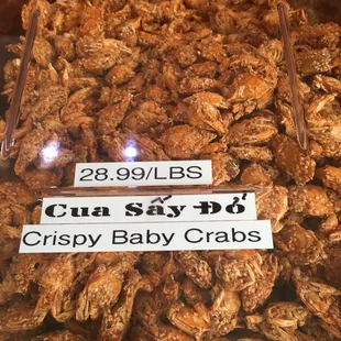 Crispy baby crabs