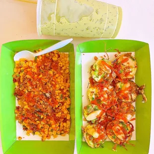 - bắp xào - bánh trứng