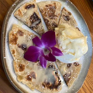 Fried Roti Condensed Milk with Ice
