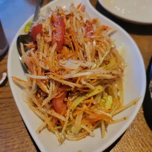 Som tum med spicy
