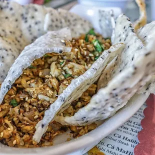 a plate of food on a table