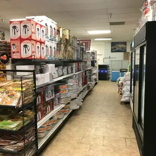 the aisle of a grocery store