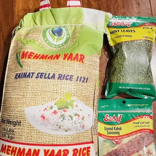 10lbs of rice and seasonings/herbs