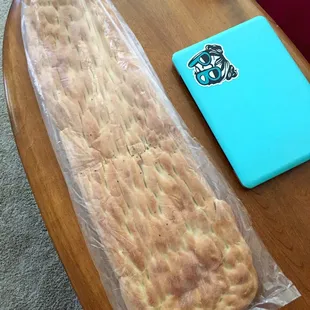 Bread nearly as big as our coffee table, for under $2!