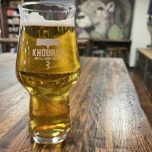 a glass of beer