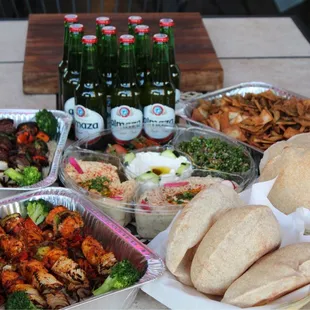 Catering pita bread Chicken Breast Kabob beef kabob Almaza