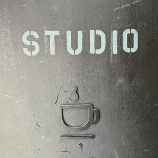 Front door to the coffee shop and studios