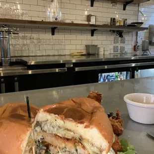 Juicy and crispy chicken sandwich