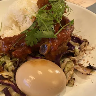 The soy soaked boiled egg was super good and completed this dish.