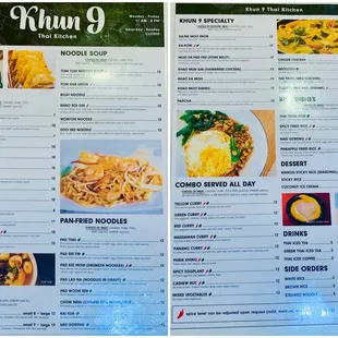 New menu