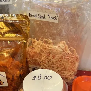 a variety of food items