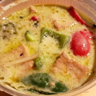 Gaeng khiao wan ($13.50), NOT vegan (I learned this later). Fragrant and tasty.