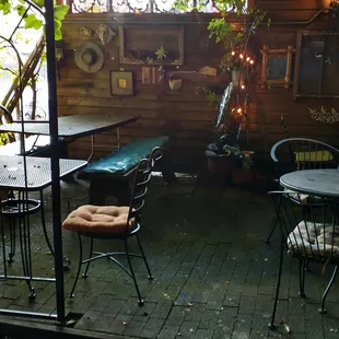 The patio is a wonderful place to enjoy a meal and conversation.