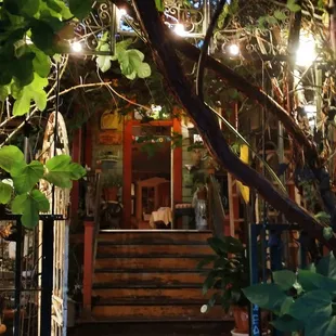 The patio is a wonderful place to enjoy a meal and conversation.