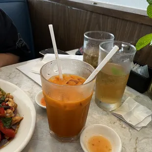 thai iced tea and regular iced teas