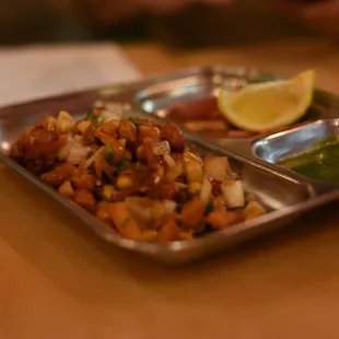 a plate of food on a table