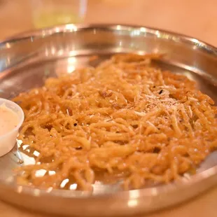 a plate of food on a table