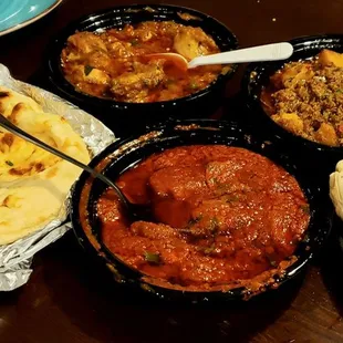 a variety of food items