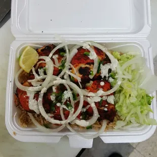 Chicken tikka with rice