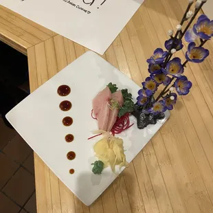 a plate of food on a table