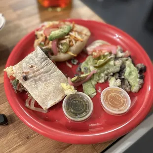 Burrito with taco at home