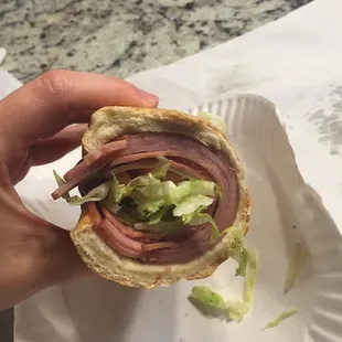 Italian cold cut sub - good amount of meat