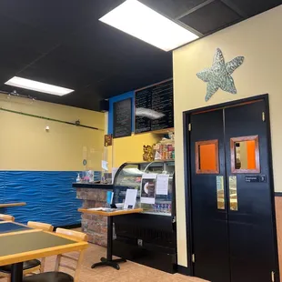 Menu and front counter. Great vibe in here and even better food