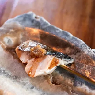 Grilled masaba, daikon