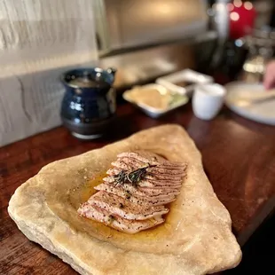 Blue fin toro with chili oil