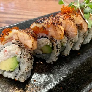 Inside the hoka salmon roll