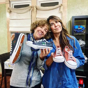 Fun with friends at Kicasso Sneaker Art Bar.