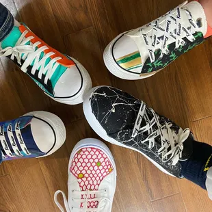 Go all in at Kicasso Sneaker Art Bar.