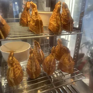 Fish waffle cones for ice cream