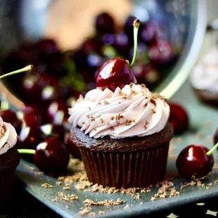 Black Cherry Chocolate Cupcake