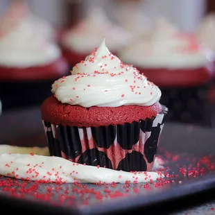 Red Velvet Cupcake with tasty cream cheese frosting