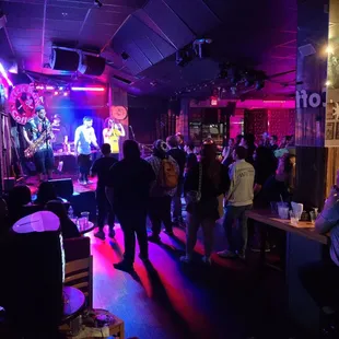 From the corner table